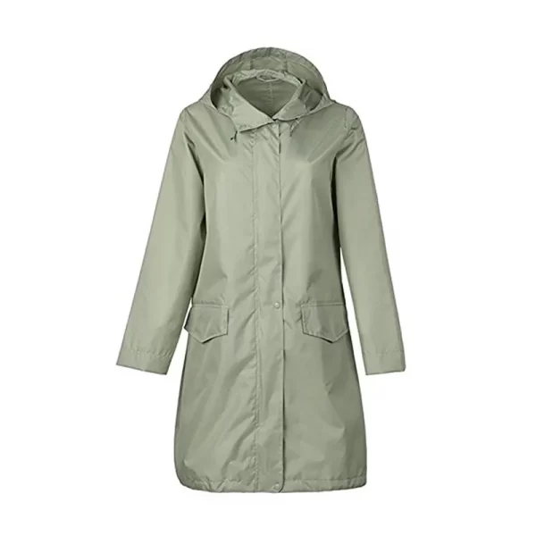 Raincoat Women Men Ladies Rain Coat Poncho Breathable Long Portable Water-Repellent Rainwear Jacket 4