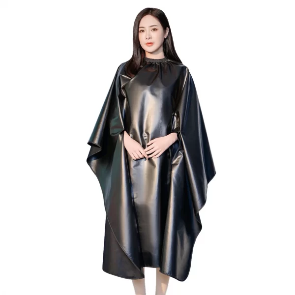 Waterproof Coating Antifouling Hair Dyeing Cape Hidden Sleeves Coloring Gown Barber Haircut Cloth Antistatic Apron Wraps 1826 - Image 2